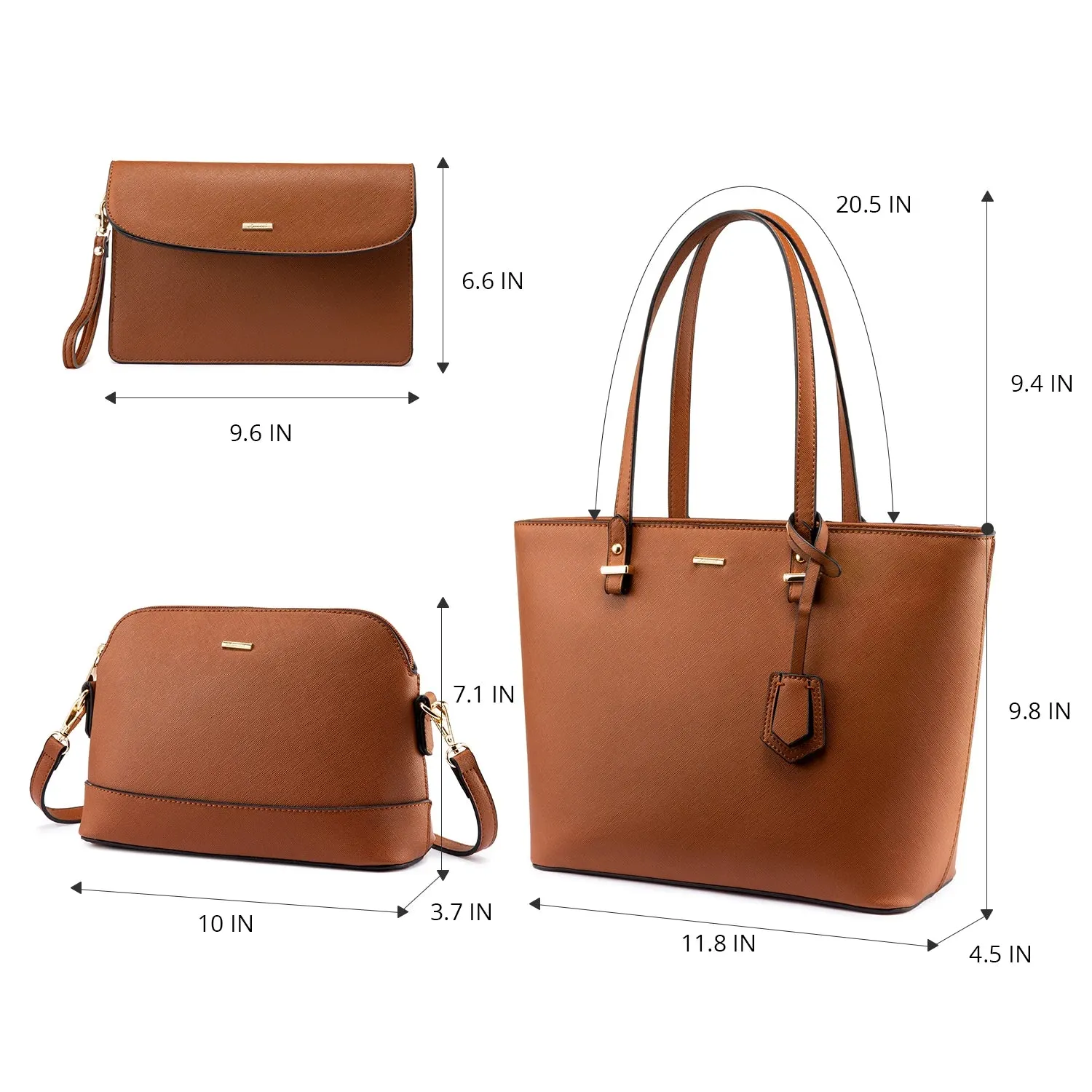 مجموعة اروين التجارية ARWEN&AJH GROUP  2024 European Free sample  hot sale factory women leather tote bag high quality summer 3 pieces ladies purses and handbags women bags