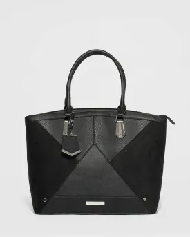 Black Gustava Tag Tote Bag