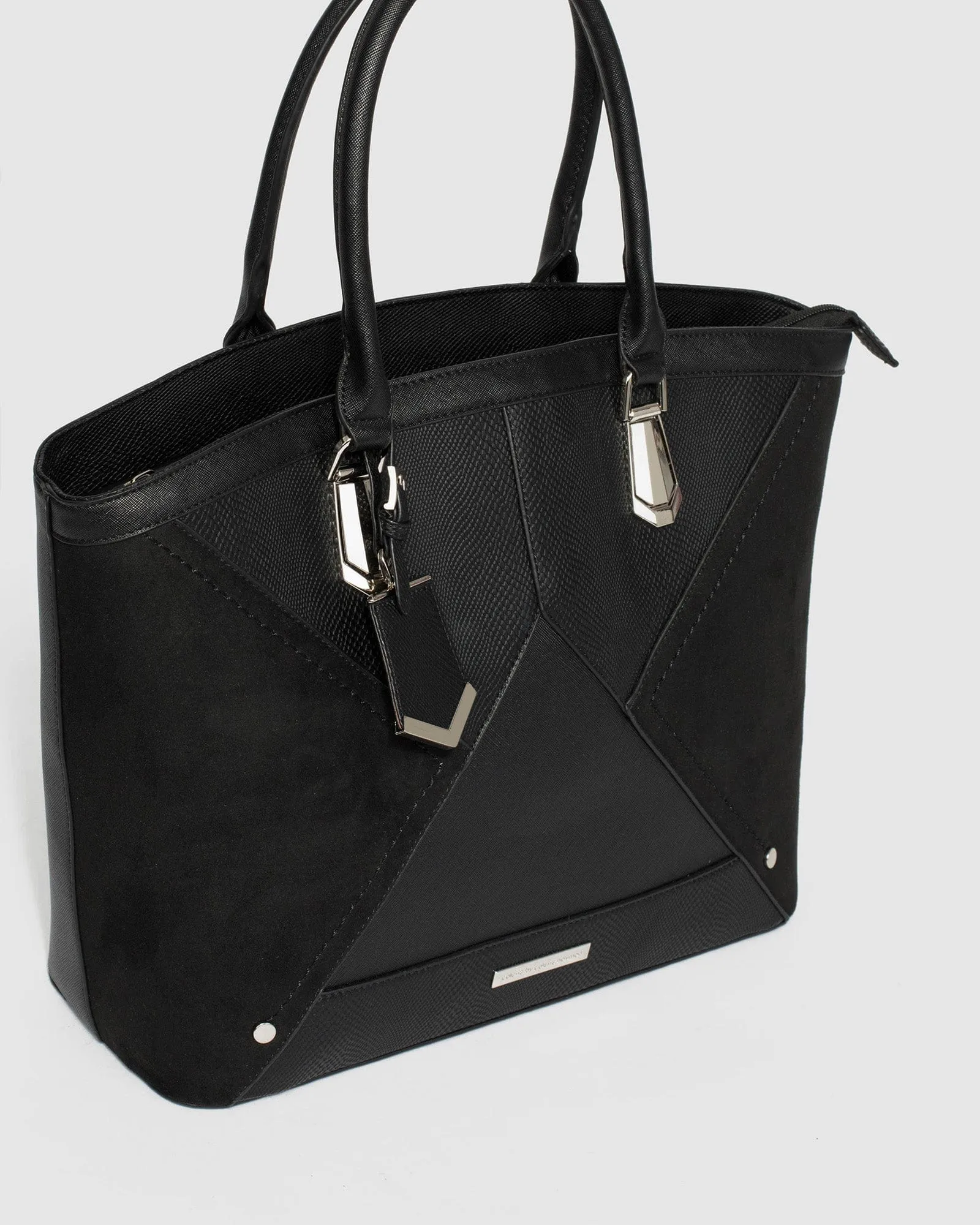 Black Gustava Tag Tote Bag