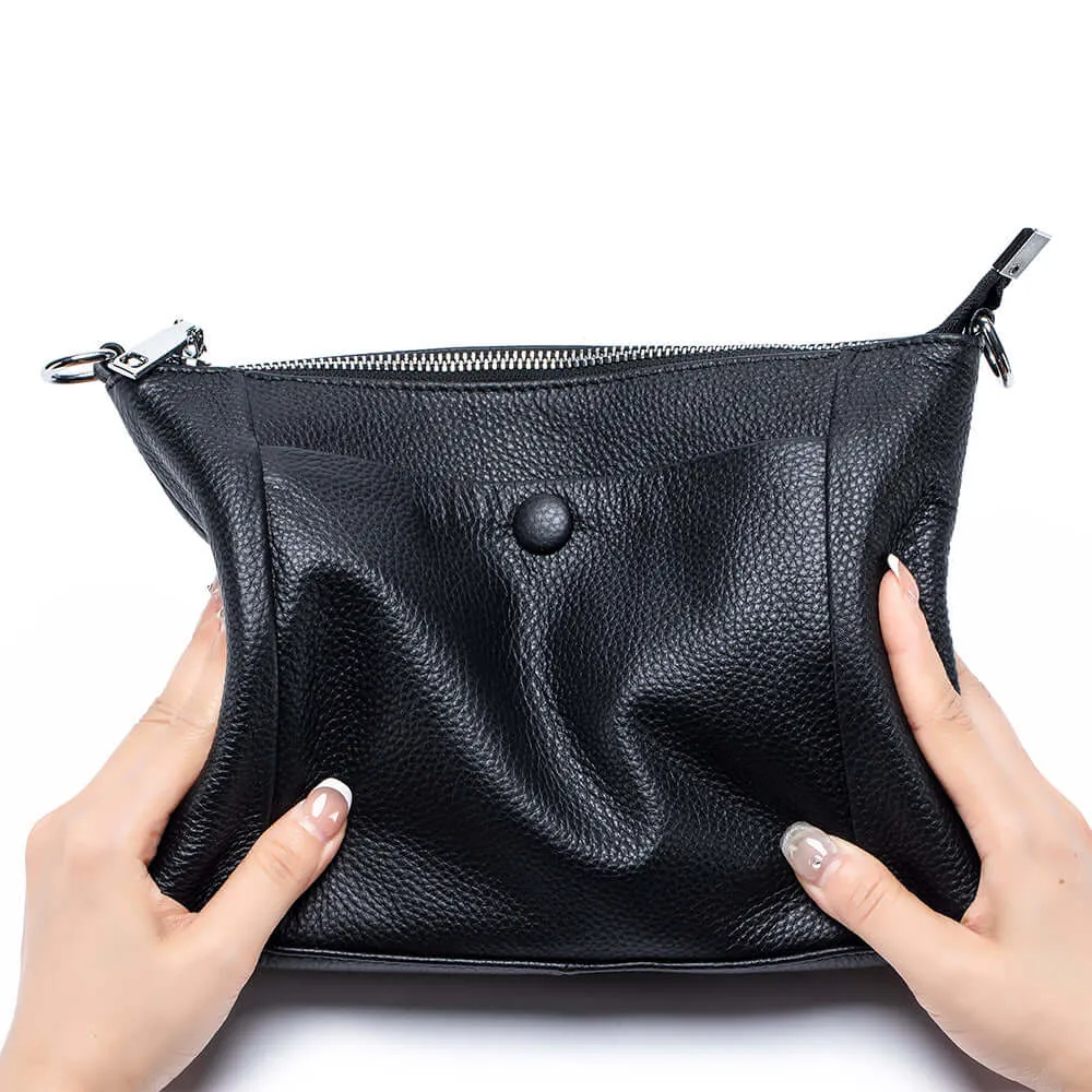 Black Leather Crossbody Bag for Women – Stylish and Functional