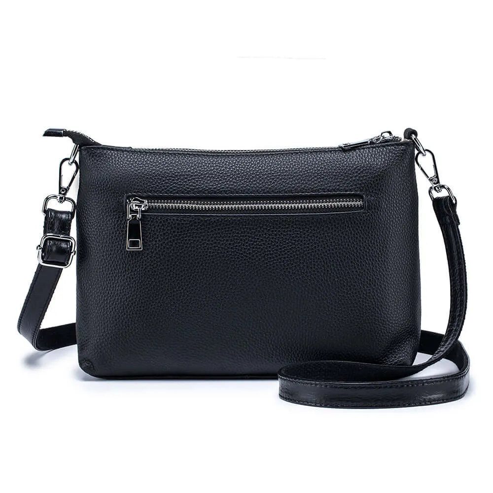 Black Leather Crossbody Bag for Women – Stylish and Functional