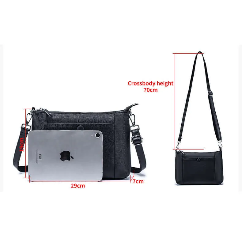 Black Leather Crossbody Bag for Women – Stylish and Functional