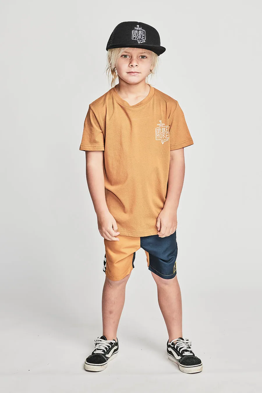 Boys T-Shirt Munster Kids Explore Light Mustard