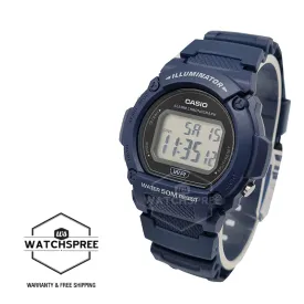 Casio Men's Digital Blue Resin Band Watch W219H-2A W-219H-2A