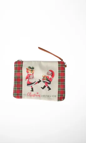 Christmas Women Medium Clutch (Santa & Bell)