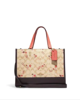 Coach Dempsey Carryall In Signature Canvas With Heart And Star Print