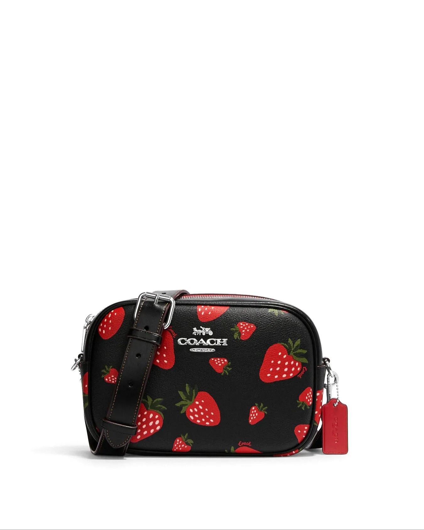 Coach Women's Black Multi Jamie Camera Bag With Wild Strawberry Print