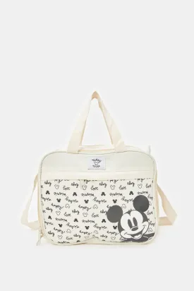 Cream Mickey Diaper Shoulder Bag