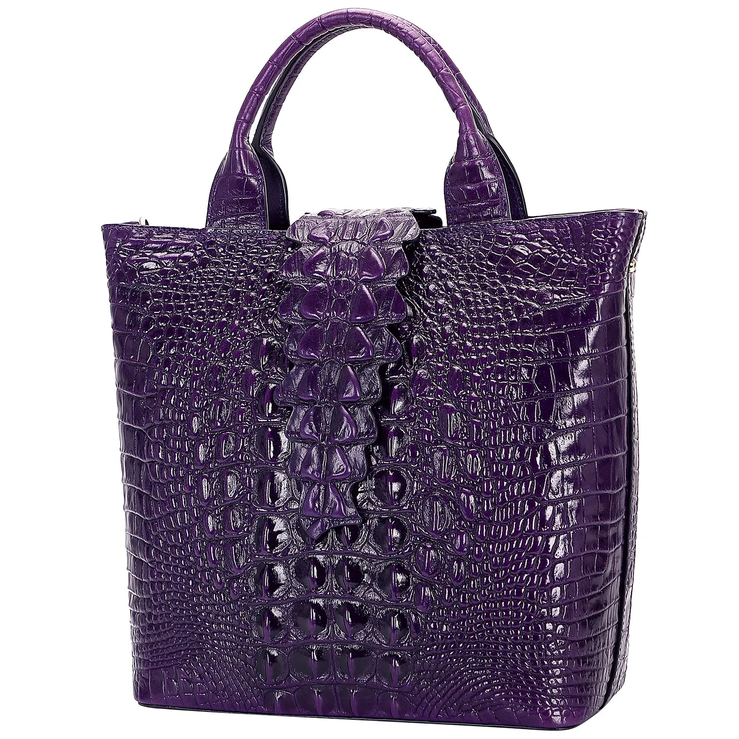 Crocodile Top Handle Handbag