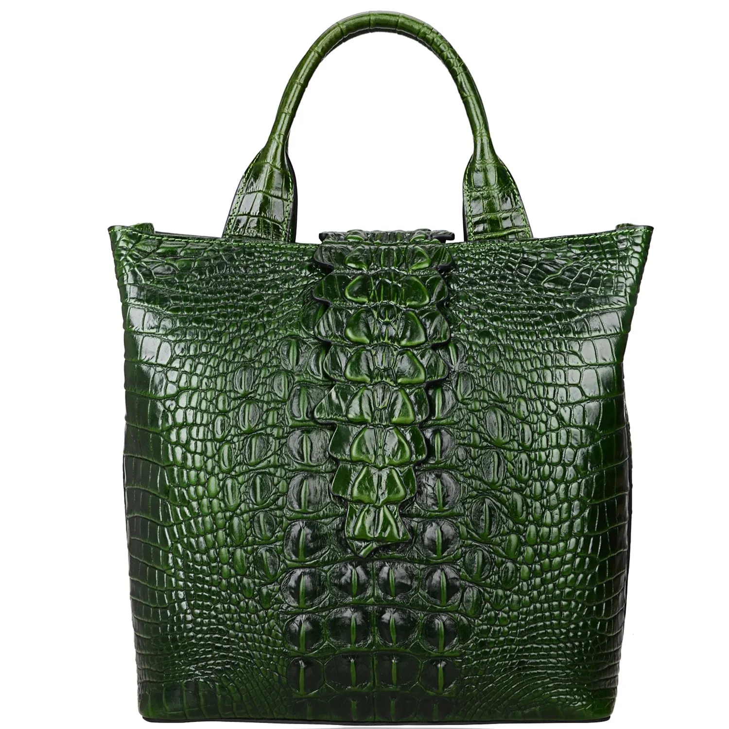 Crocodile Top Handle Handbag