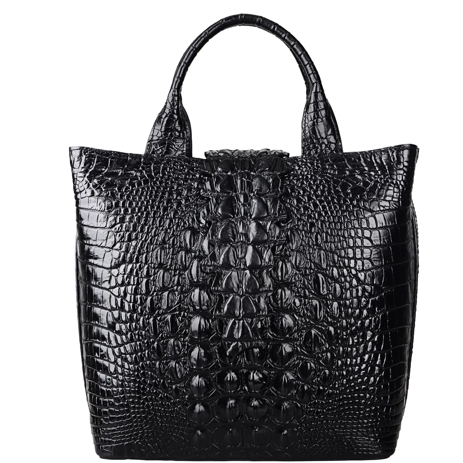 Crocodile Top Handle Handbag