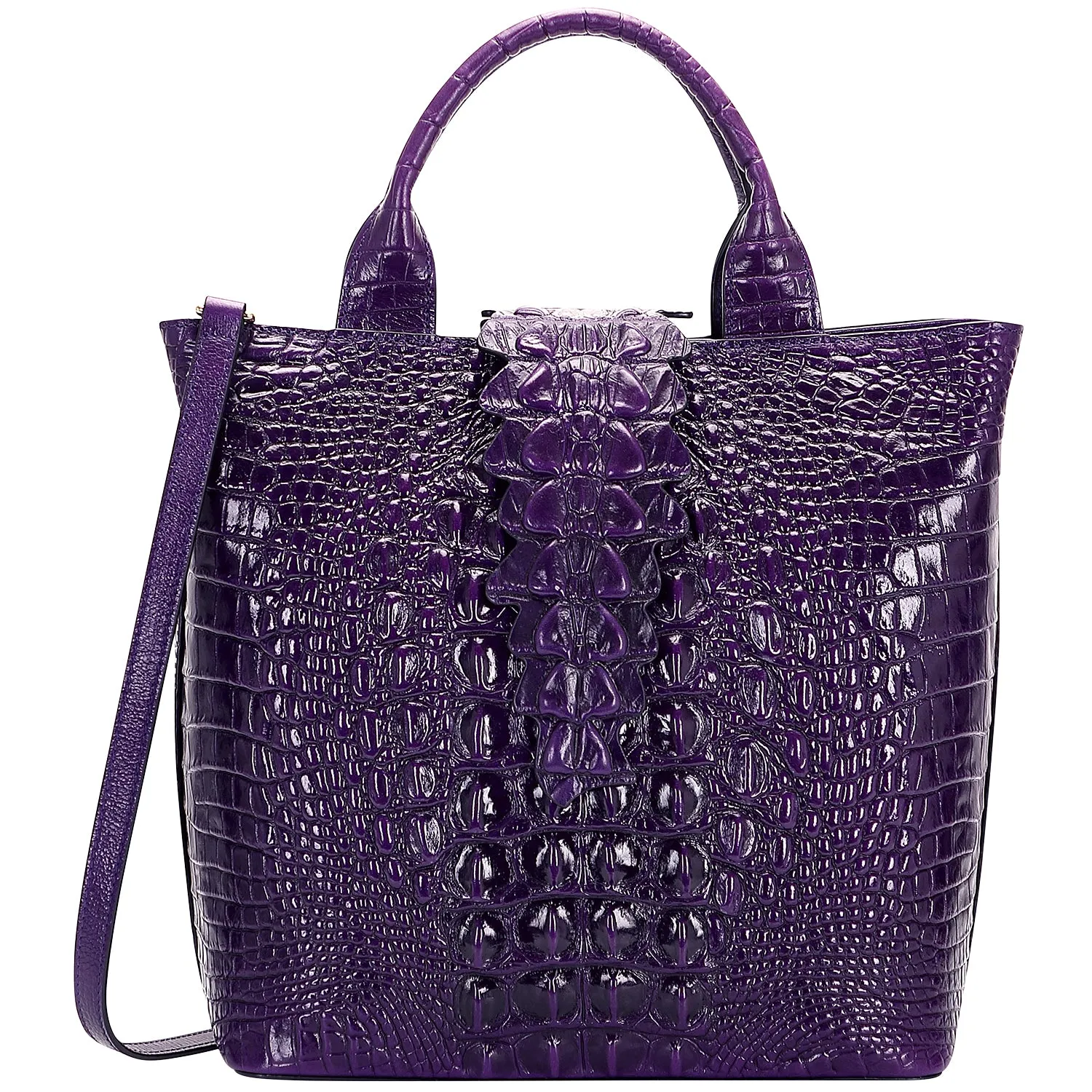 Crocodile Top Handle Handbag