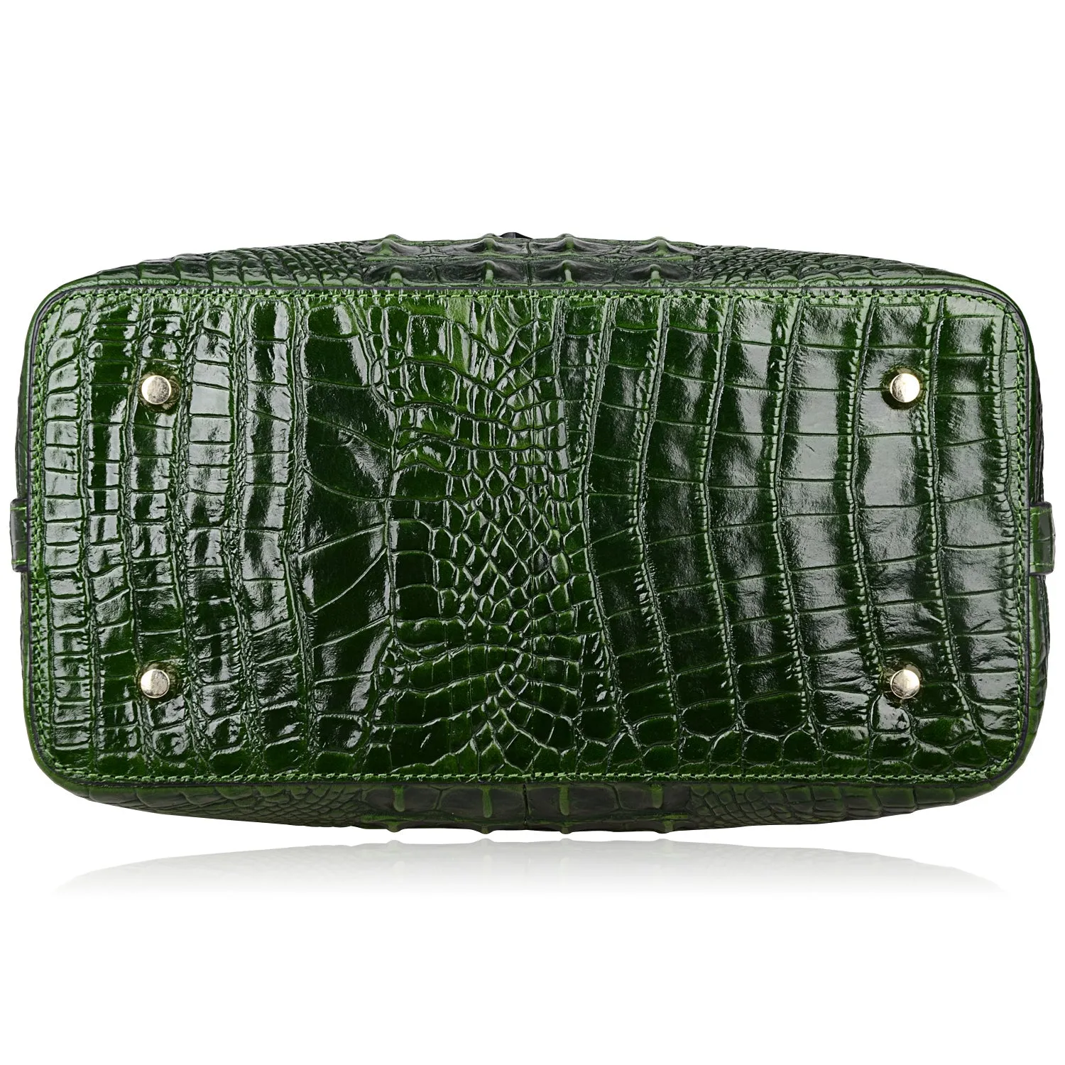 Crocodile Top Handle Handbag