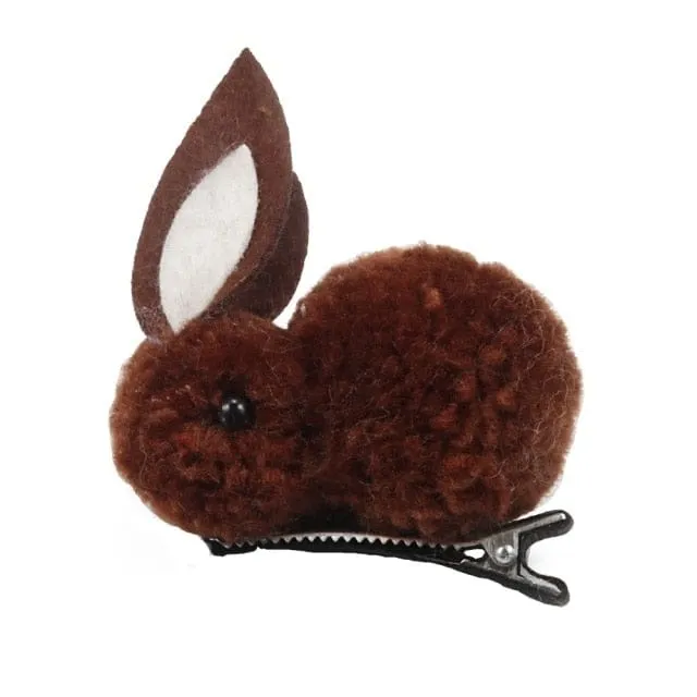 Cute Hair Ball Rabbit Hair Clip