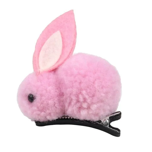 Cute Hair Ball Rabbit Hair Clip