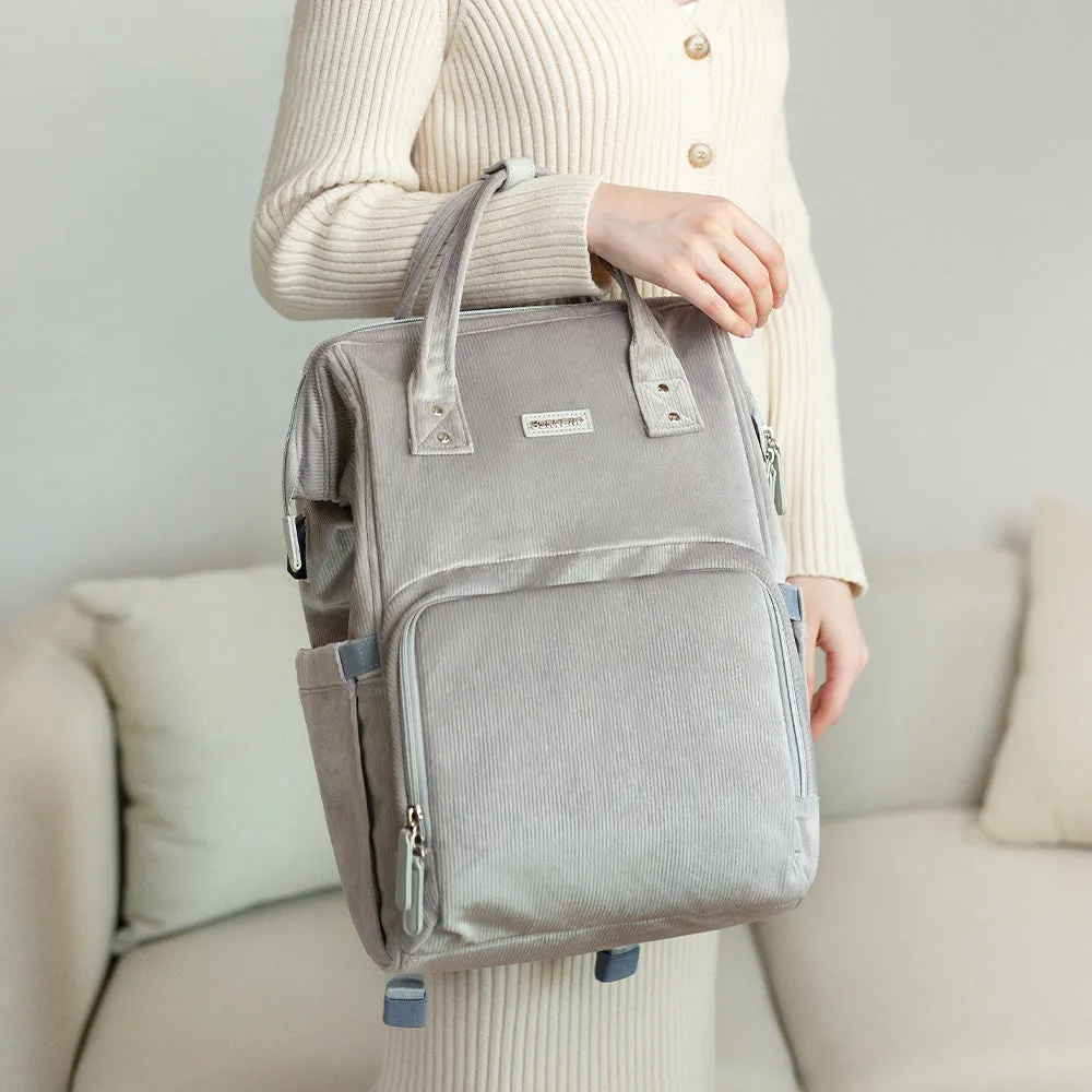 Diaper Bag Corduroy - Grey