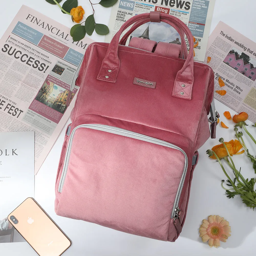 Diaper Bag Corduroy - Pink