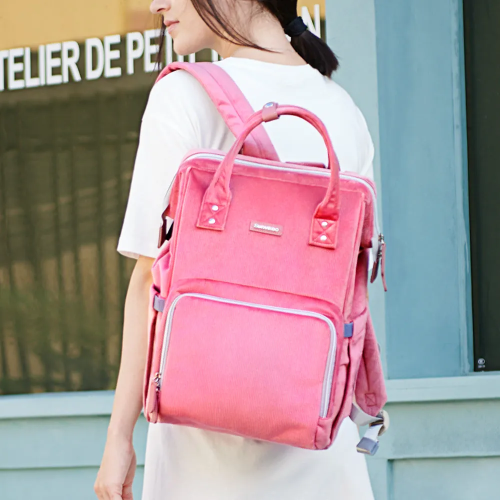 Diaper Bag Corduroy - Pink