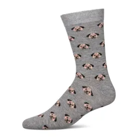 Dog Face Cashmere Blend Men's Crew Socks