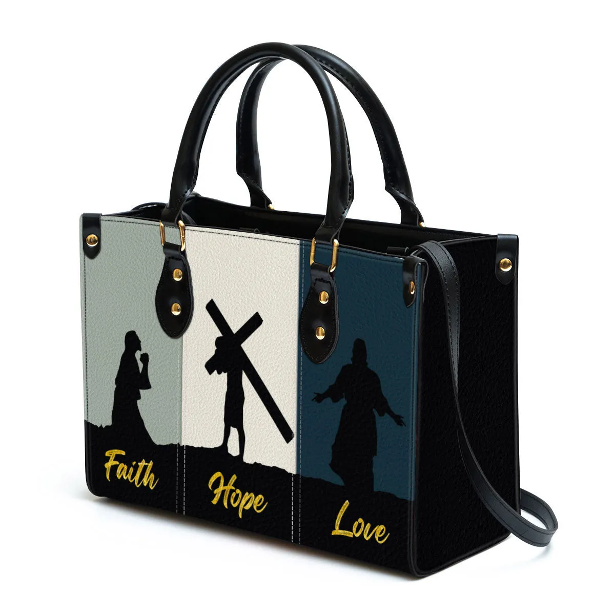 Faith Hope Love - Lovely Leather Bag - Christian Pu Leather Bags For Women