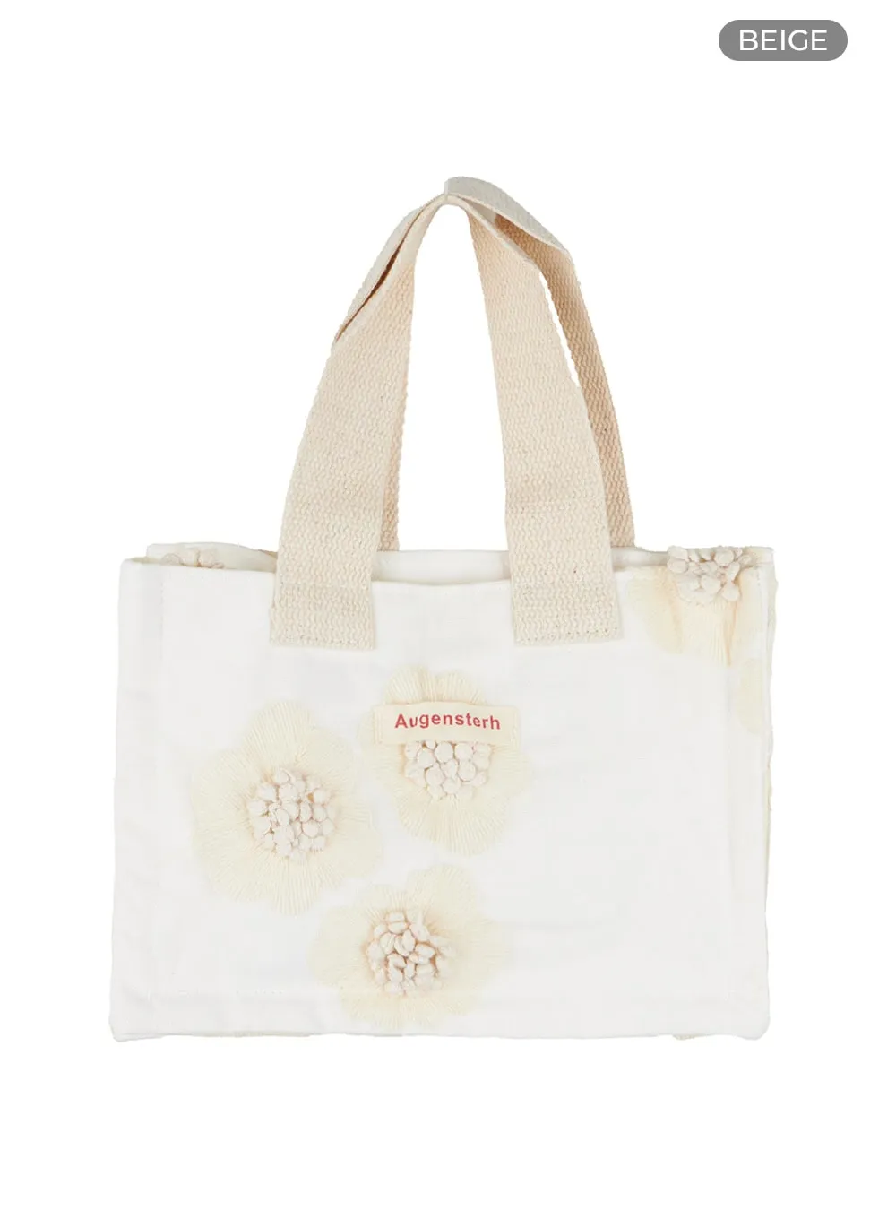 Flower Embroidered Tote Bag OL423