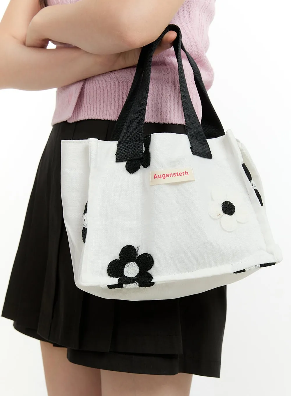 Flower Embroidered Tote Bag OL423