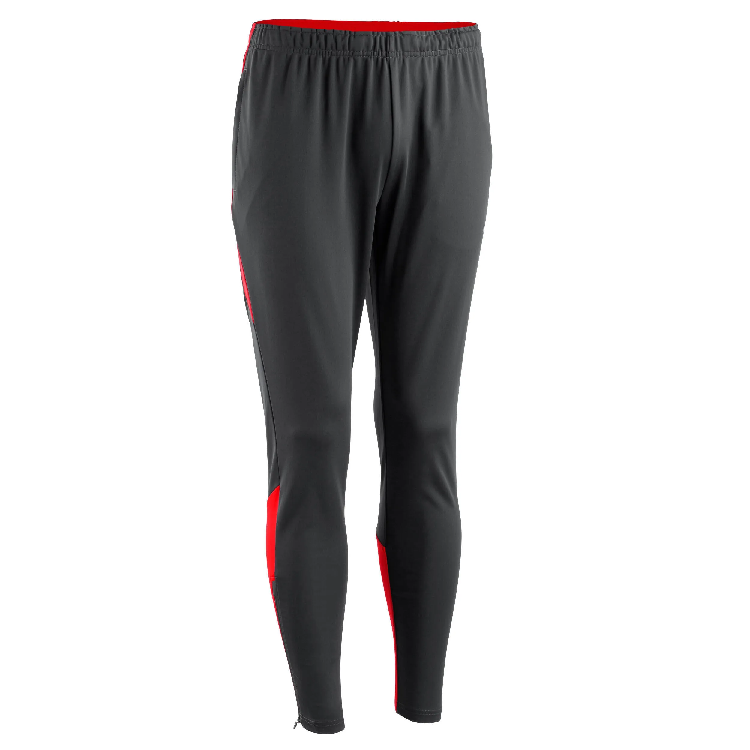 Football training trousers for women/men Kipsta Viralto Club, grey/red