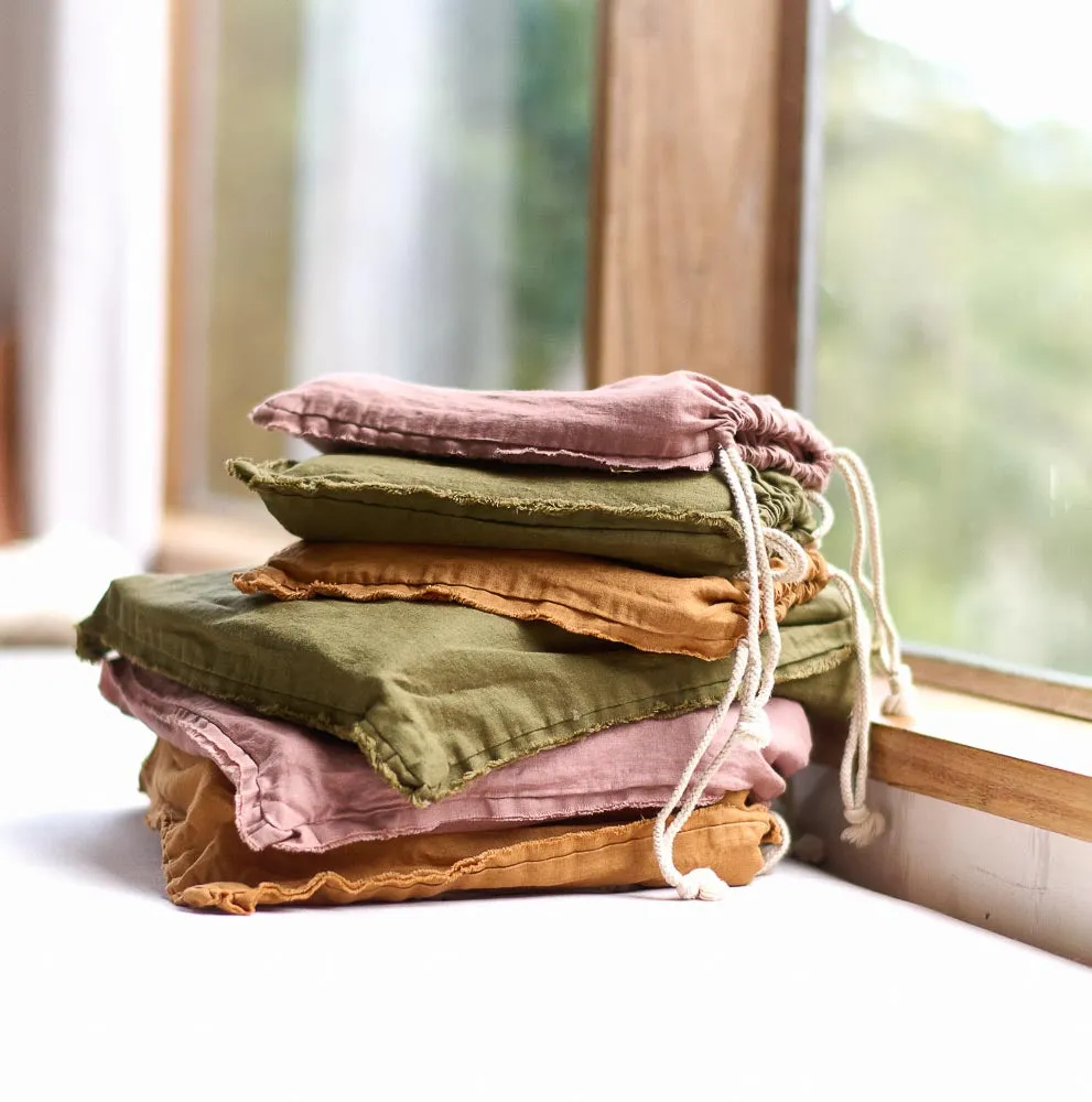 French Linen Fitted Sheet - Lotus