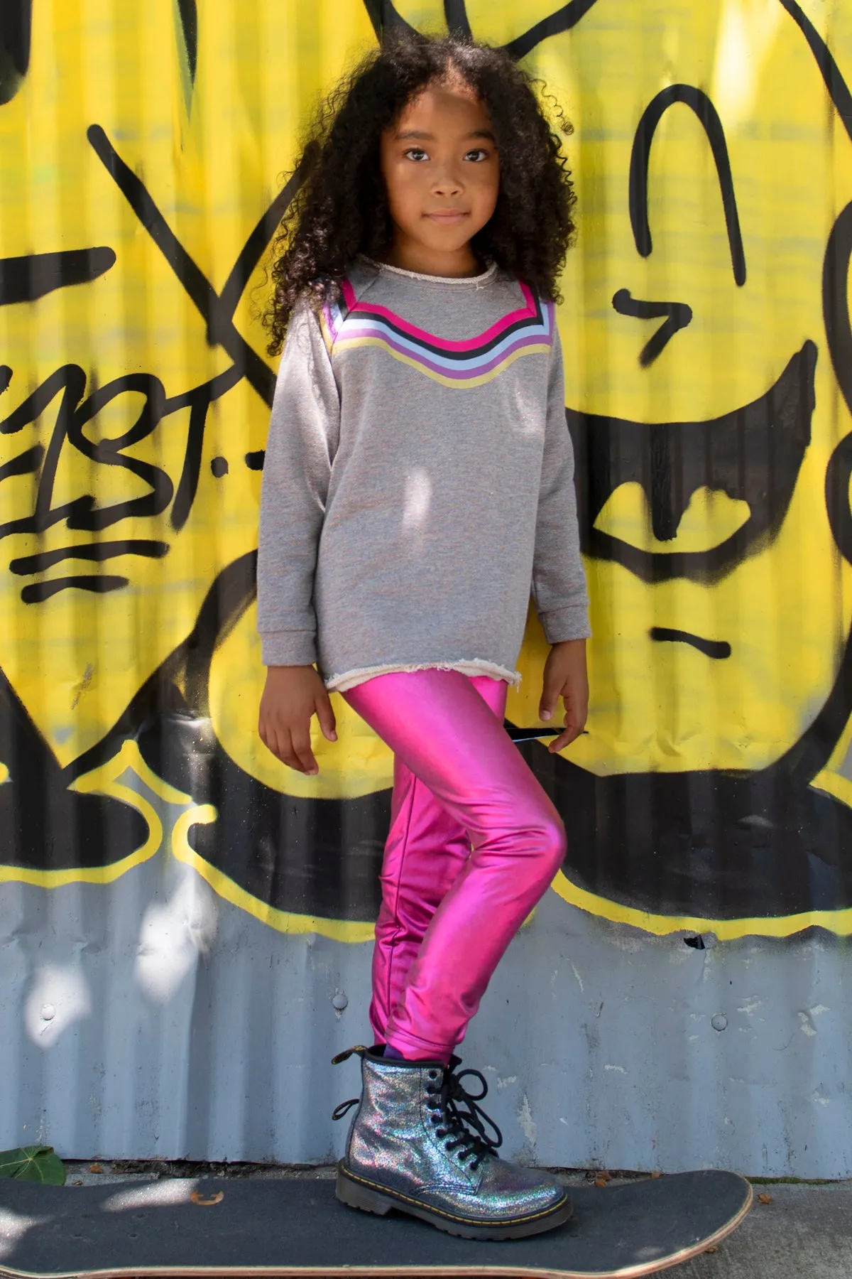 Girls Legging Appaman Metallic Fuchsia