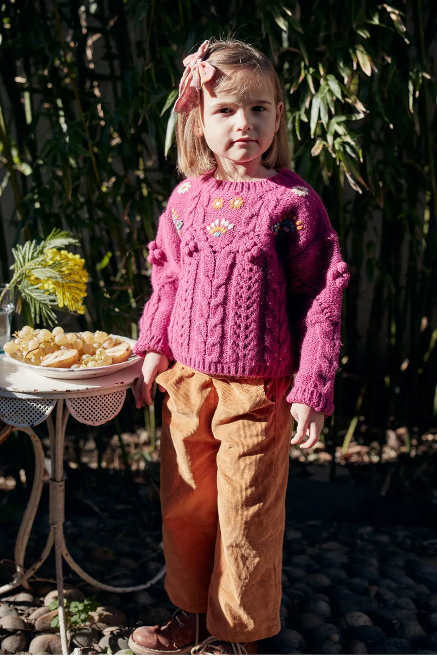 Girls Sweater Louise Misha Georgette Raspberry