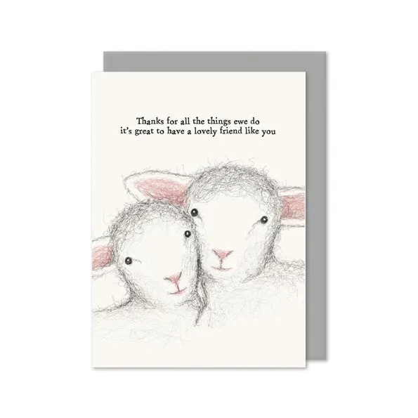 Greetings Card Sheep - Thanks for all the Things Ewe Do 14290