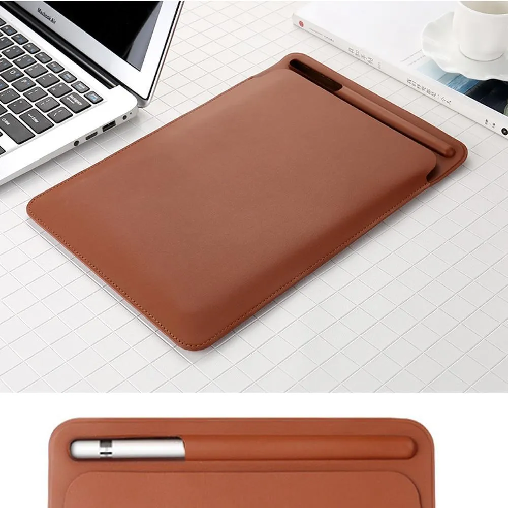 iPad Pro 12.9 leather Sleeve Case  Pouch Bag Cover with Pencil Slot