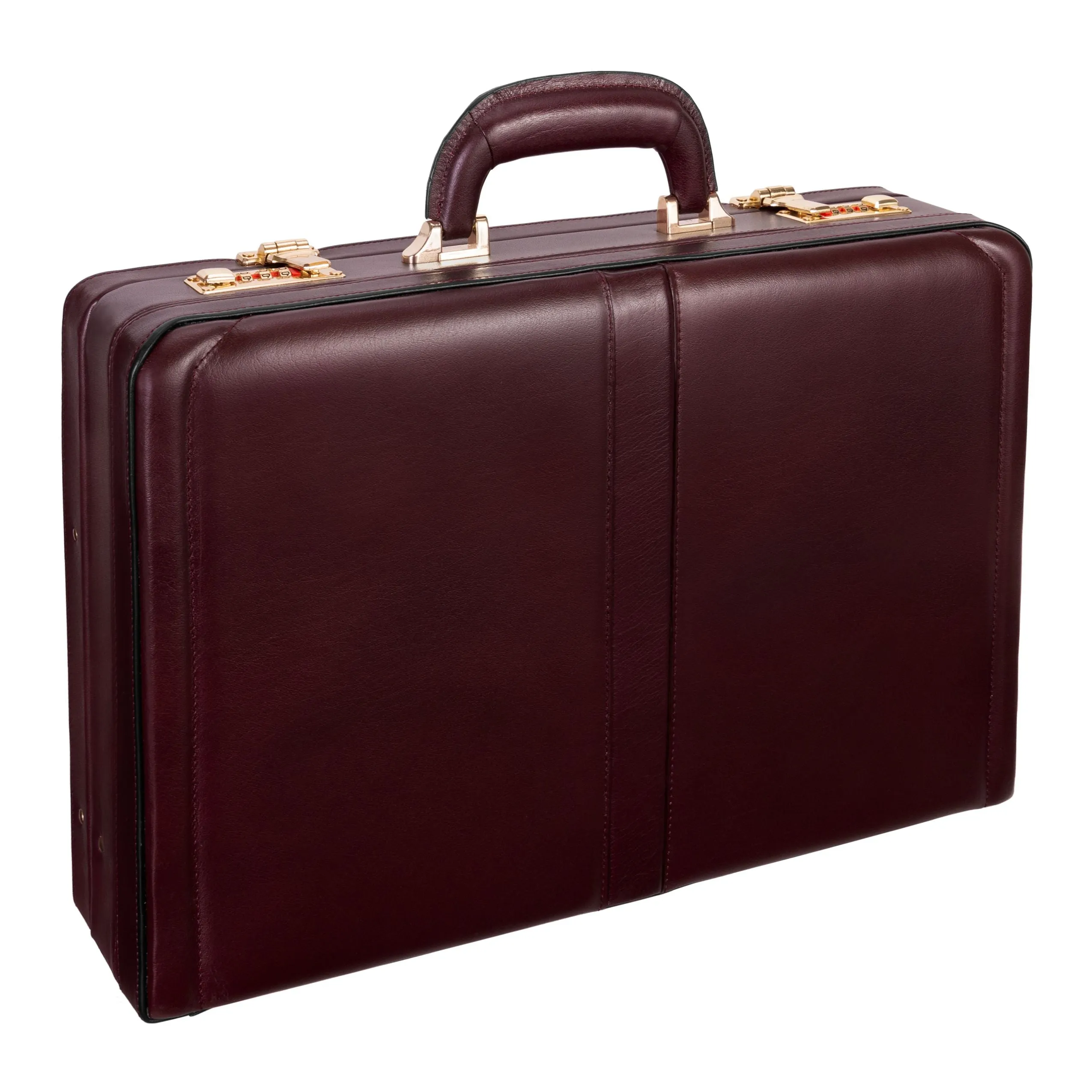 McKlein USA Harper Leather Expandable Attache Briefcase Assorted Colors