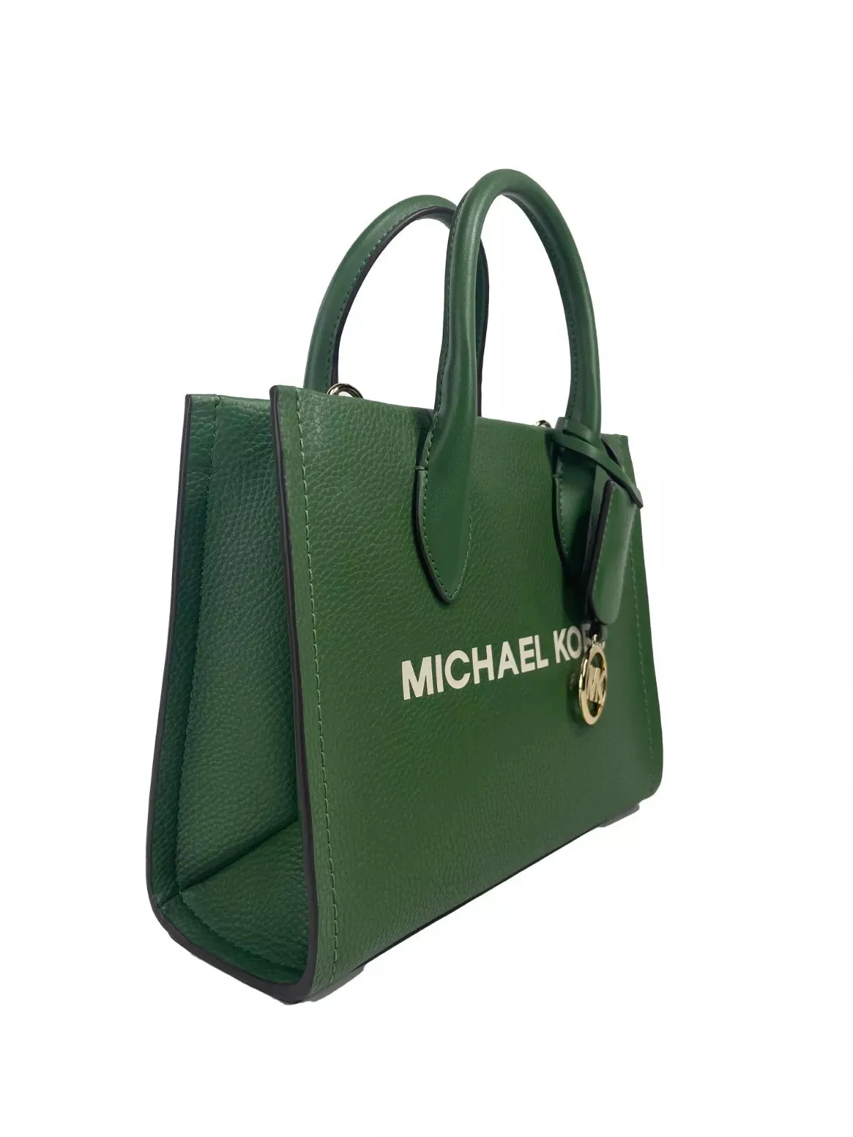 Michael Kors Mirella Small Top Zip Shopper Tote Crossbody Bag (Fern Green)