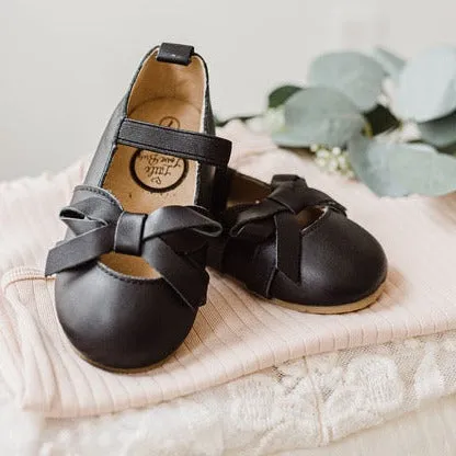 Midnight Black Ballet Flat {premium Leather}