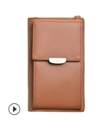 New Women Casual Wallet Brand Cell Phone Wallet Big Card Holders Wallet Handbag Purse Clutch Messenger Shoulder Straps Bag