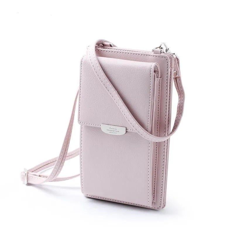 New Women Casual Wallet Brand Cell Phone Wallet Big Card Holders Wallet Handbag Purse Clutch Messenger Shoulder Straps Bag