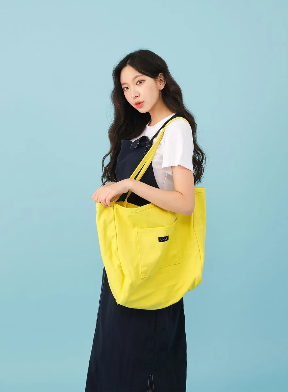 Pocketed Colorful Tote Bag BJ03