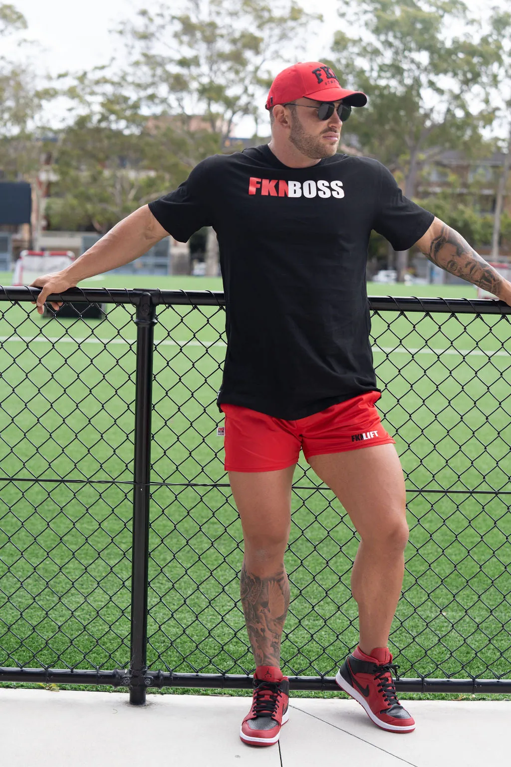 Relentless | Men's Gym Shorts | Red