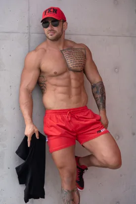 Relentless | Men's Gym Shorts | Red