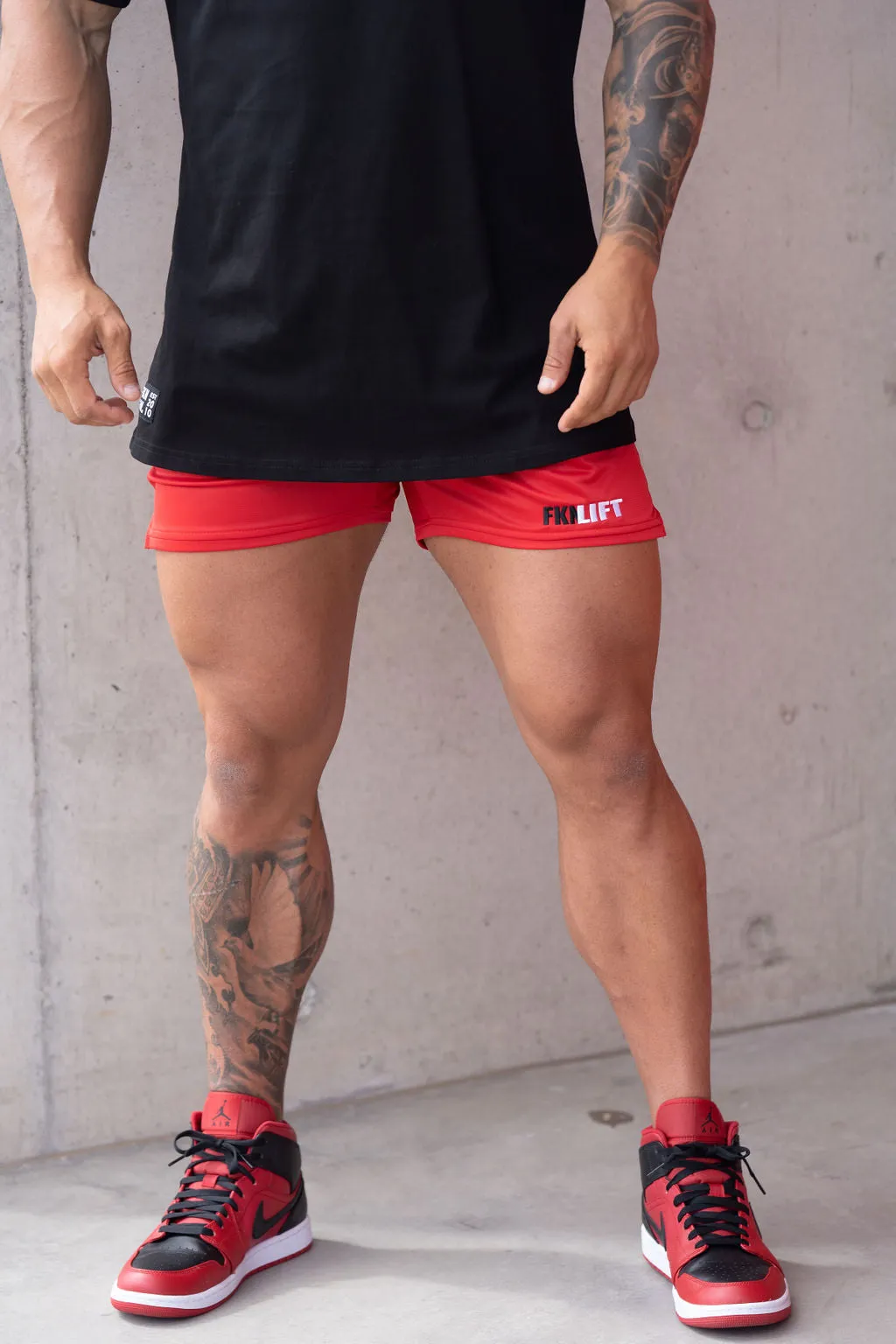 Relentless | Men's Gym Shorts | Red