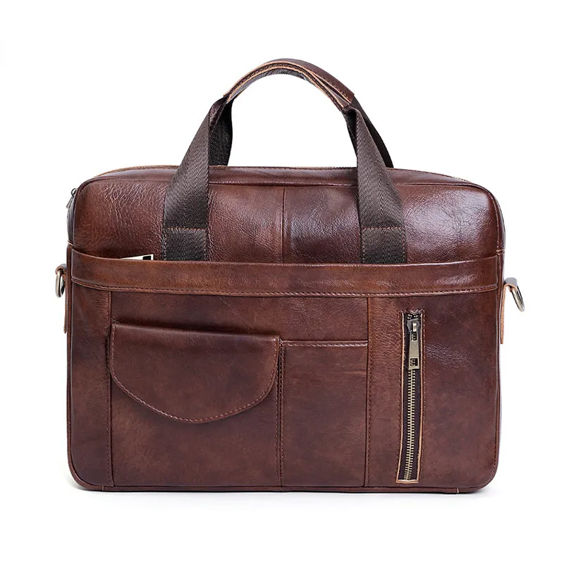 Retro Handmade Leather 15.6" Business Laptop Bag 8008