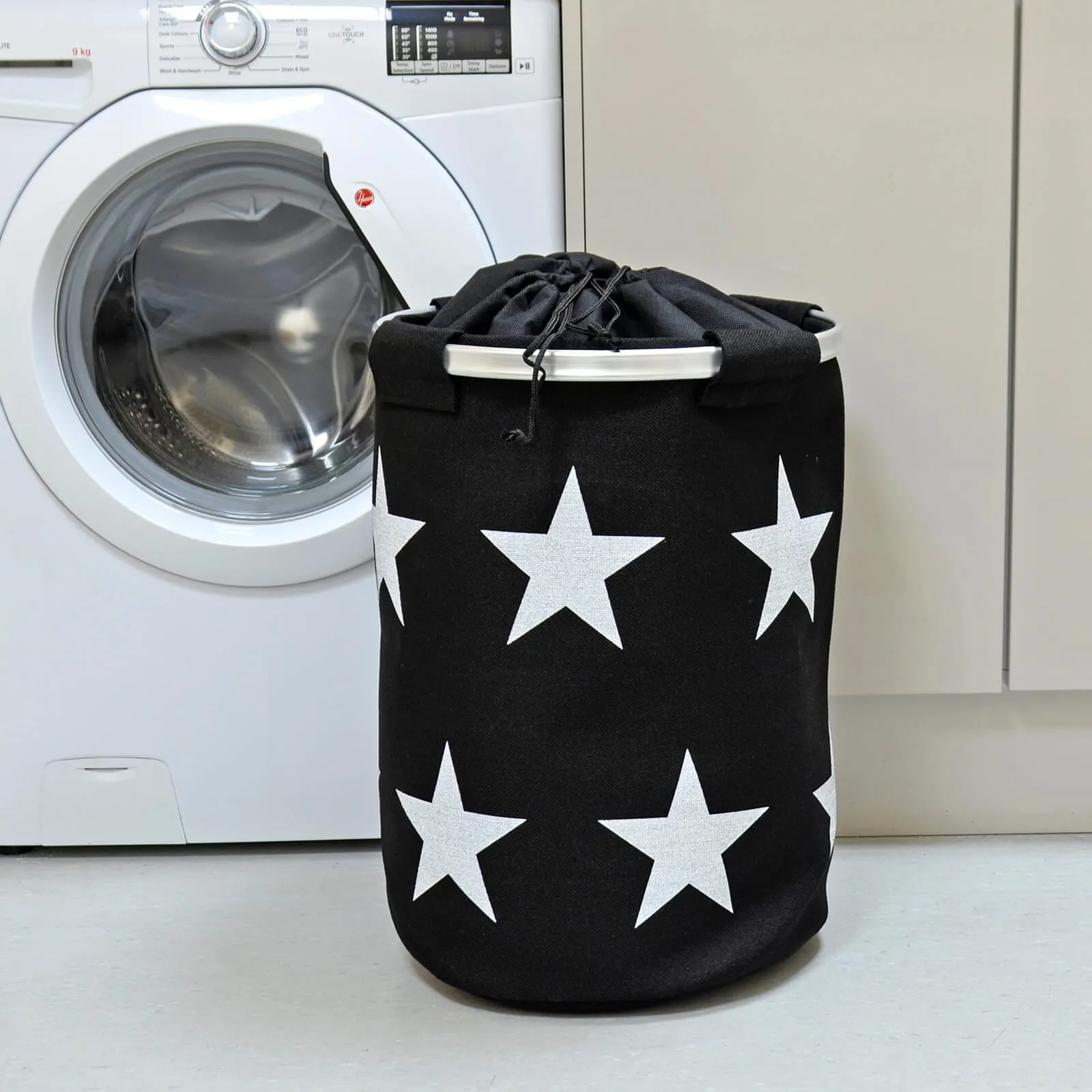 Stars Large Foldable Pop Up Fabric Laundry Hamper Washing Storage Basket