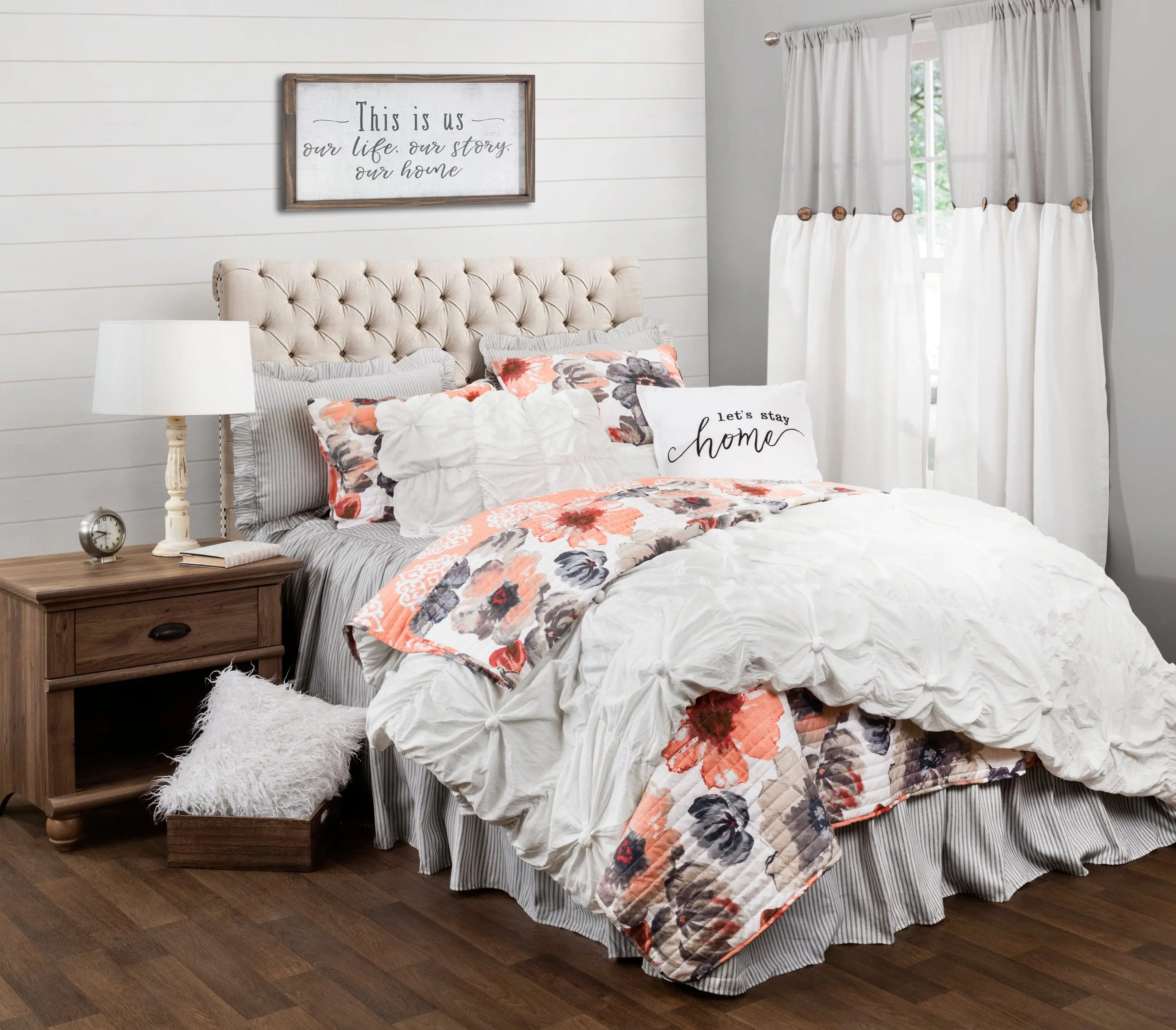 Ticking Stripe Bedspread Set