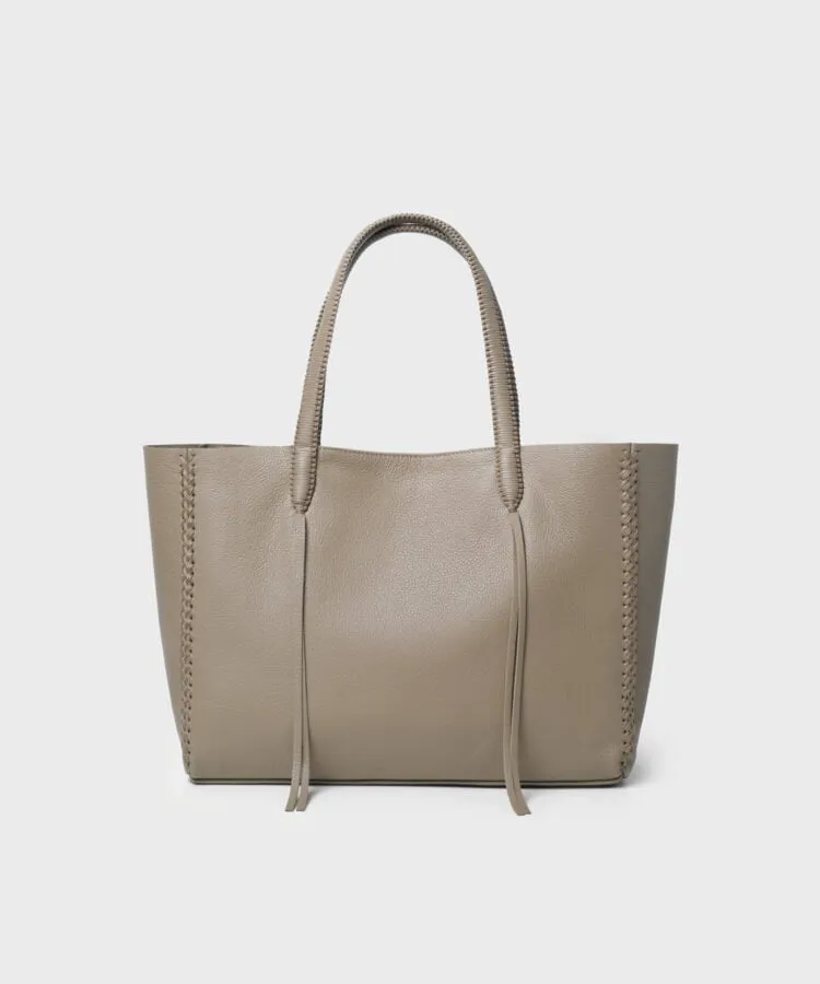 Tote Medium Grained Leather Taupe