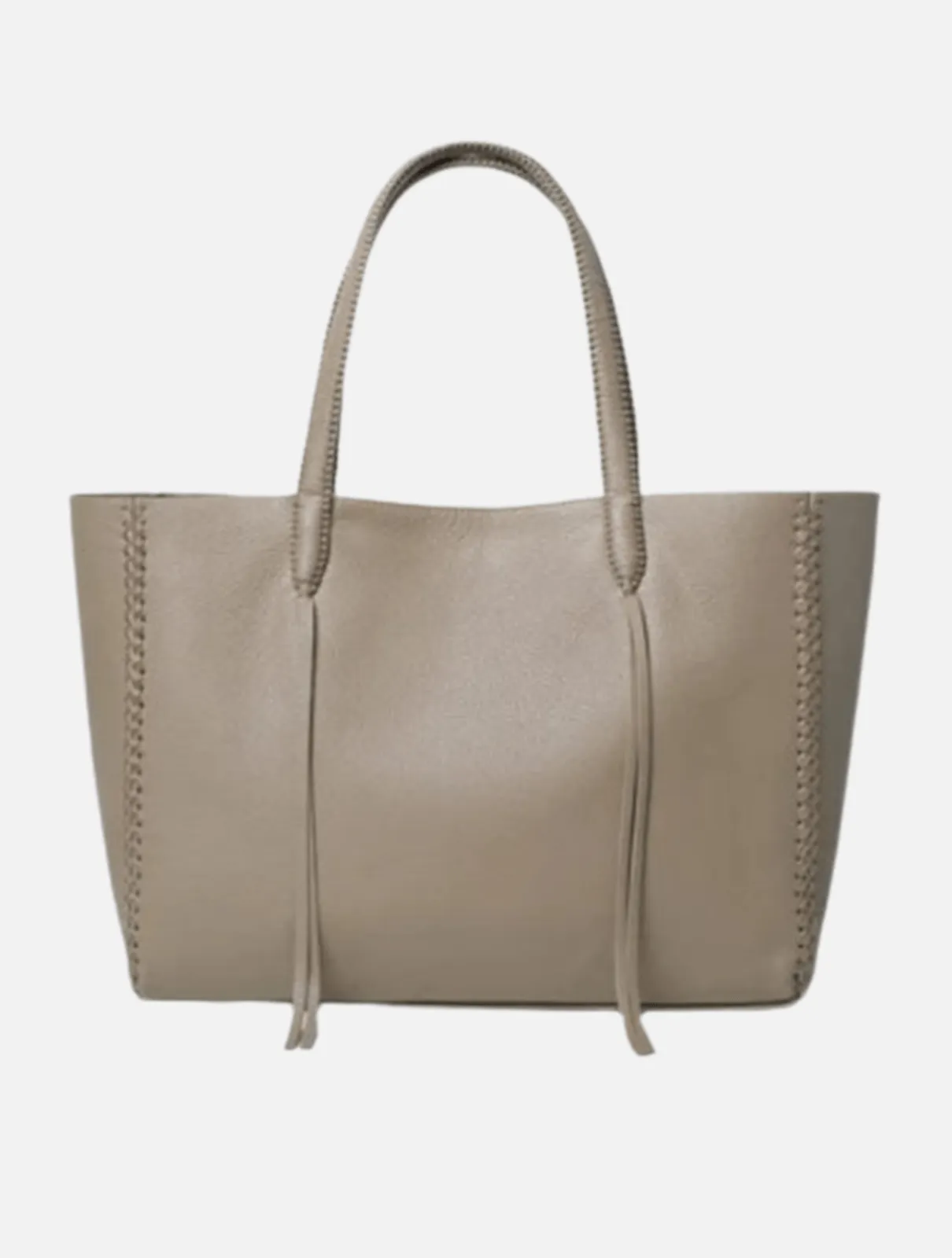 Tote Medium Grained Leather Taupe