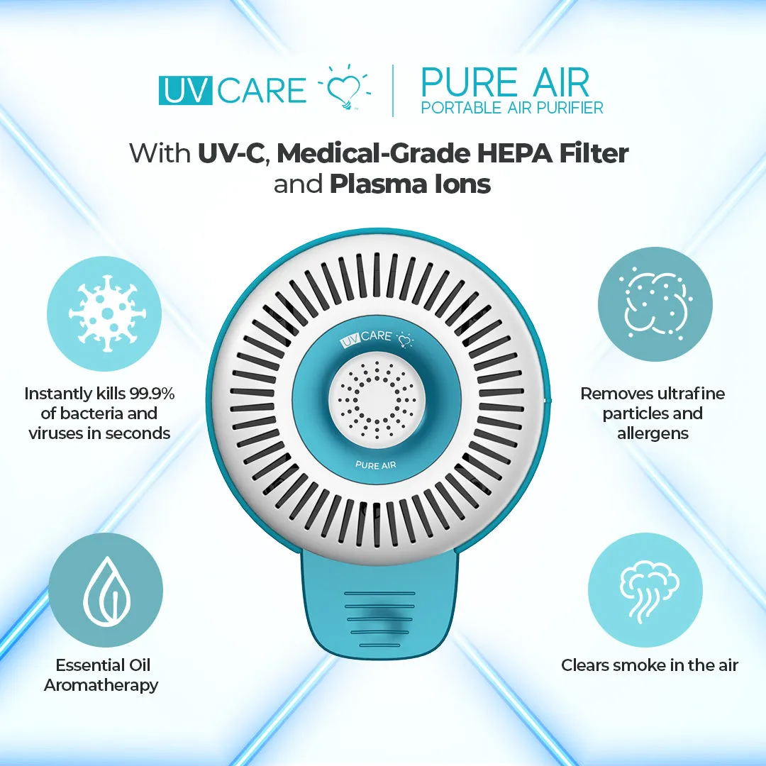 UV Care Pure Air Portable Air Purifier (Teal)