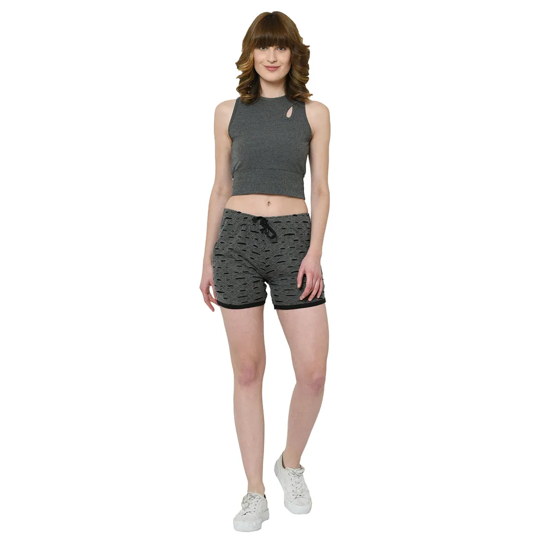 Vimal Jonney Black Color Shorts For Women