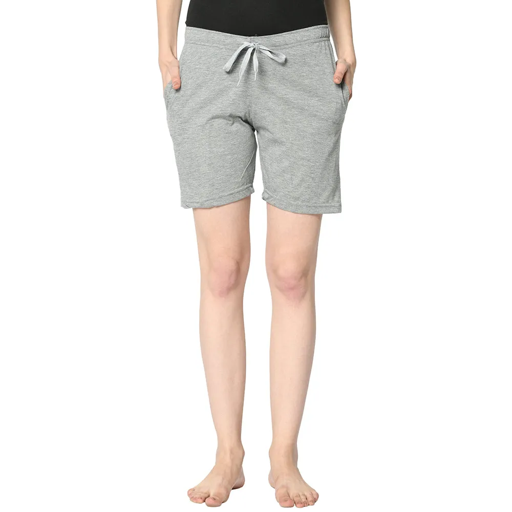 Vimal Jonney Silver Shorts For Women's