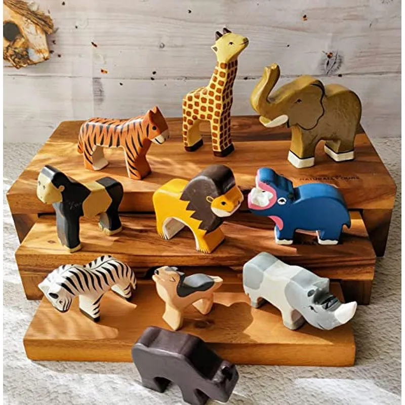 Wooden Wild Animals (Set of 10)